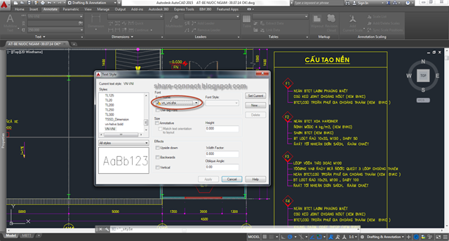 Font Autocad,khắc phục lỗi font trong autocad