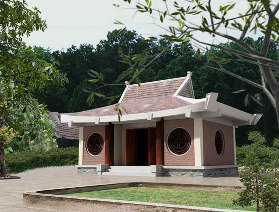 Mẫu thiết kế nhà thờ họ, từ đường đẹp tại Bắc Giang và Hưng Yên thiết kế nhà thờ họ, kiến trúc nhà thờ họ, mẫu nhà thờ họ đẹp