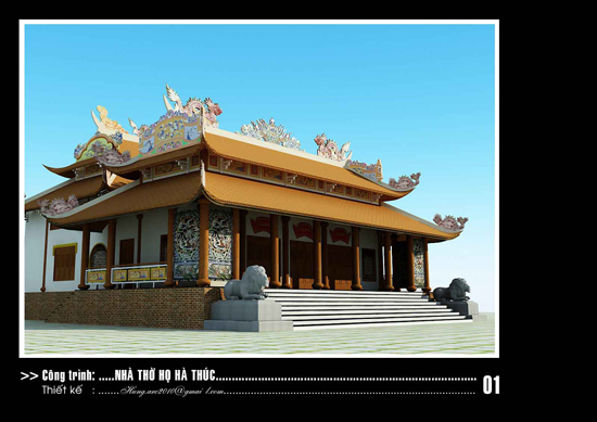 Mẫu thiết kế nhà thờ họ, từ đường đẹp tại Bắc Giang và Hưng Yên thiết kế nhà thờ họ, kiến trúc nhà thờ họ, mẫu nhà thờ họ đẹp