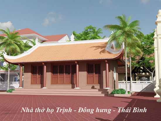 Mẫu thiết kế nhà thờ họ, từ đường đẹp tại Bắc Giang và Hưng Yên thiết kế nhà thờ họ, kiến trúc nhà thờ họ, mẫu nhà thờ họ đẹp