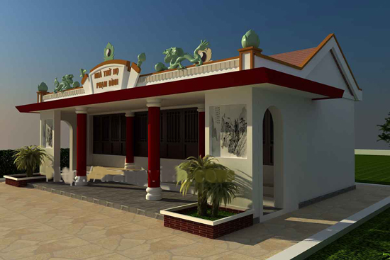 Mẫu thiết kế nhà thờ họ, từ đường đẹp tại Bắc Giang và Hưng Yên thiết kế nhà thờ họ, kiến trúc nhà thờ họ, mẫu nhà thờ họ đẹp