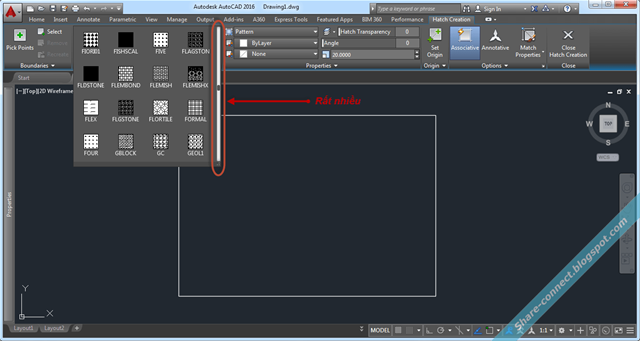  Autocad quản lý Hatch,Tự tạo Hatch Autocad 2016