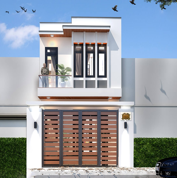 thiết kế nhà ống, nhà ống 2 tầng, bản vẽ nhà ống 2 tầng