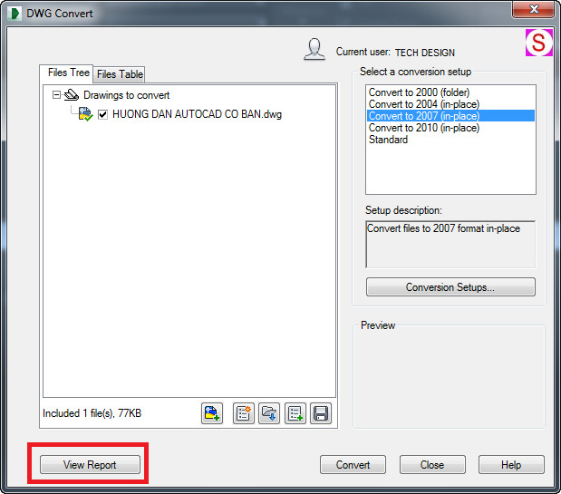 Cách chuyển File AutoCAD version cao về Cad 2007 ? Cách chuyển File AutoCAD , chuyển File AutoCAD version cao về Cad 2007