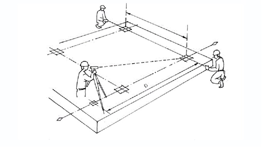 cách lấy góc vuông móng, góc vuông móng, góc vuông móng filethietke