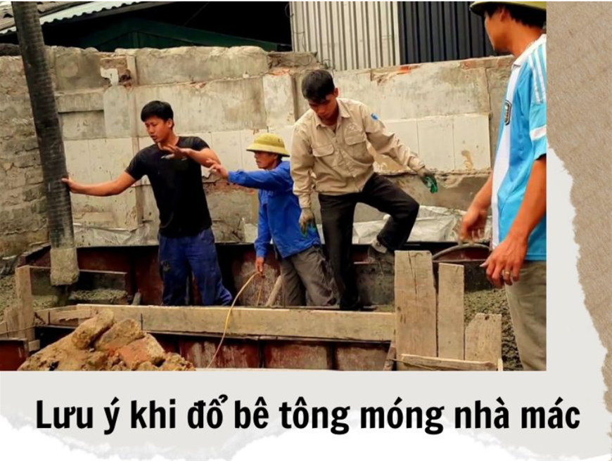 bê tông móng nhà, cách tính bê tông móng nhà, móng nhà mác bao nhiêu