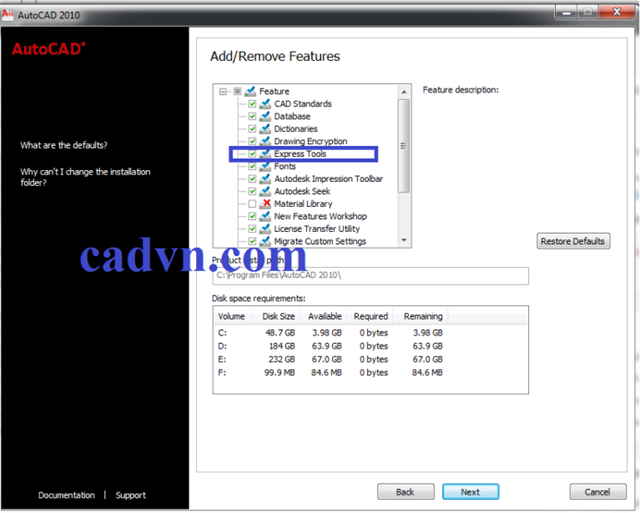 cài đặt Express tool, autocad, công cụ Express tool