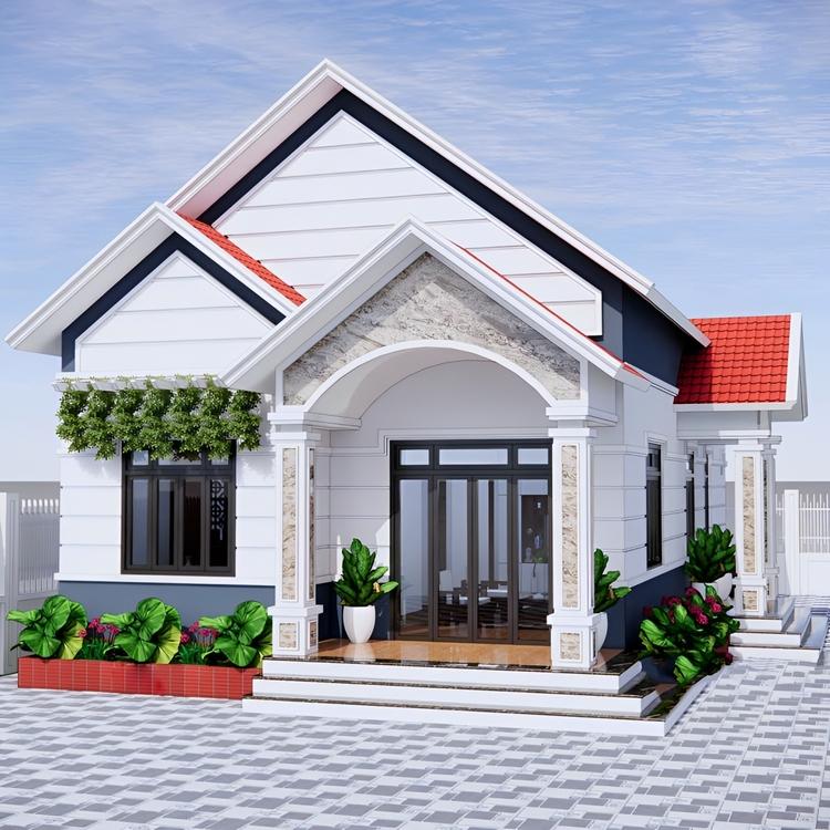 nhà cấp 4 nông thôn, nhà cấp 4 đẹp, nhà cấp 4 3 phòng ngủ, mẫu nhà cấp 4 giá rẻ