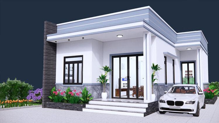 nhà cấp 4 nông thôn, nhà cấp 4 đẹp, nhà cấp 4 3 phòng ngủ, mẫu nhà cấp 4 giá rẻ