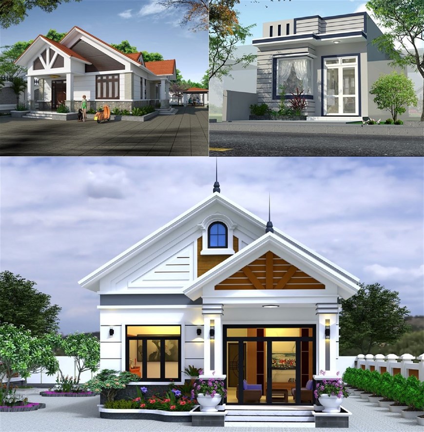 nhà cấp 4 nông thôn, nhà cấp 4 đẹp, nhà cấp 4 3 phòng ngủ, mẫu nhà cấp 4 giá rẻ