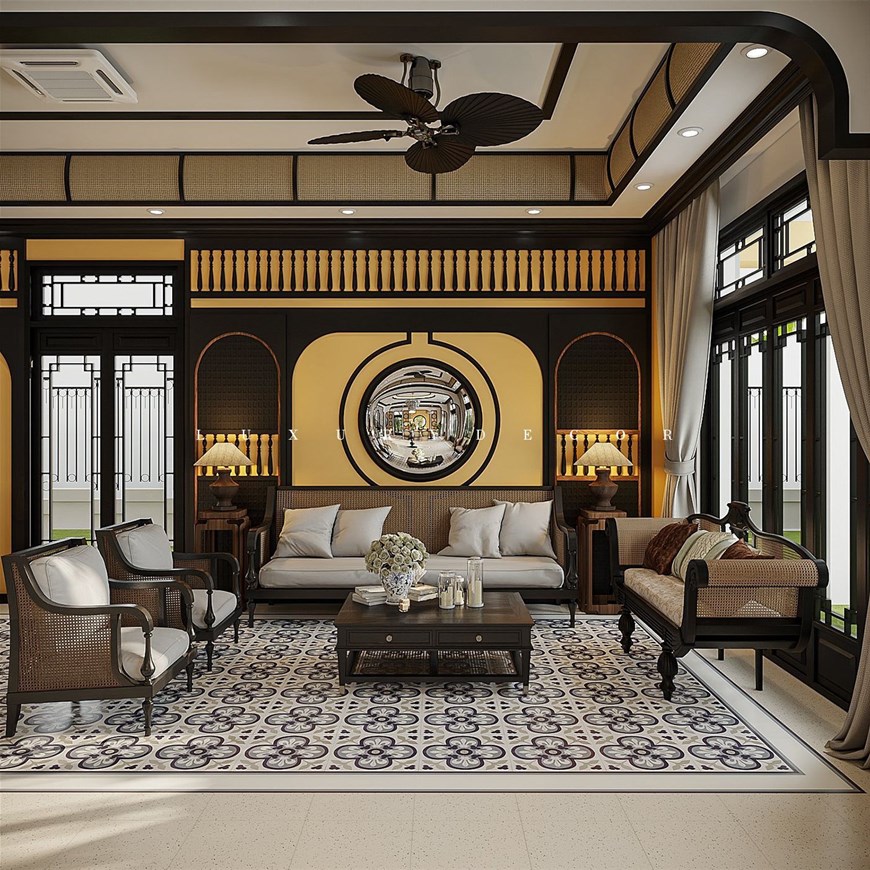 phong cách nội thất, indochine, tân cổ điển, phong cách nội thất indochine,