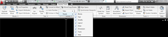 công cụ Express tool, thư viện autocad, sản phẩm autocad