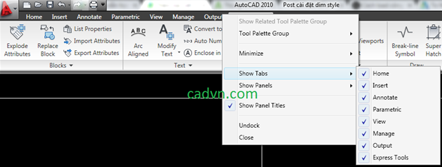 Làm việc với Express Tools trong Autocad Express tool ,autocad,lệnh trong cad