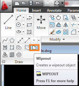 Lệnh wipeout,che đối tượng,đối tượng cad