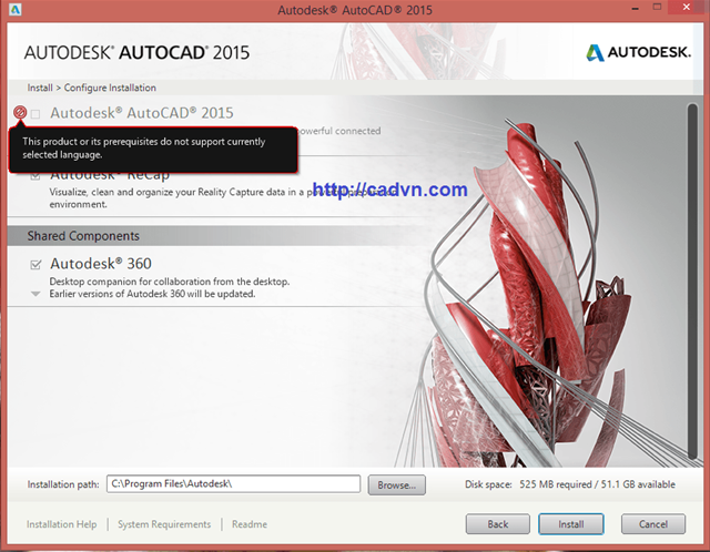 Lỗi language cài autocad 2015 trên windows lỗi language, cách khắc phục , cài autocad