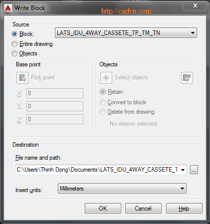 Lưu block thành file để sử dụng cho bản vẽ khác lưu block,bản vẽ, hướng dẫn