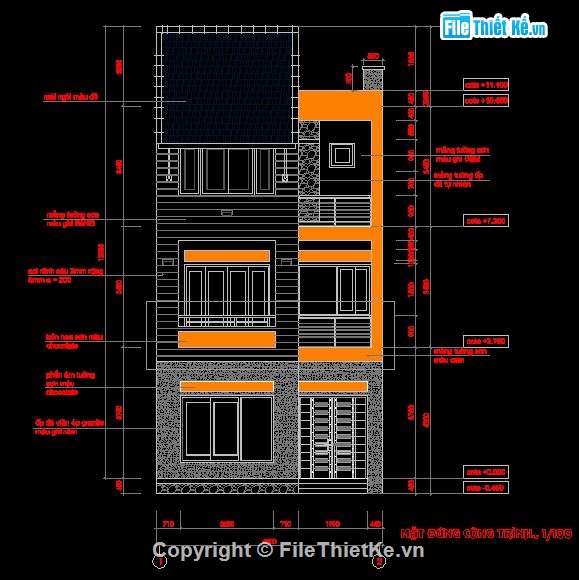 vẽ mặt bằng nhà, vẽ mặt đứng nhà, vẽ mặt cắt nhà, phương pháp vẽ nhanh, thiết kế nhà trên autocad