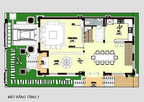 mẫu biệt thự, biệt thự 4 tầng