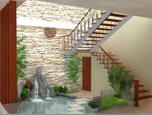 Mẹo chọn đá trang trí thiết kế giếng trời Giếng trời,đá trang trí,thiết kế