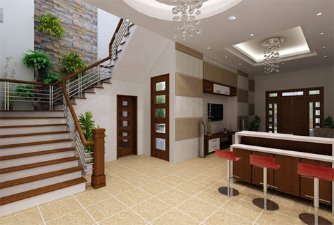 Mẹo chọn đá trang trí thiết kế giếng trời Giếng trời,đá trang trí,thiết kế