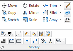 Sử dụng thanh công cụ Modify công cụ Modify, autocad, lệnh modify