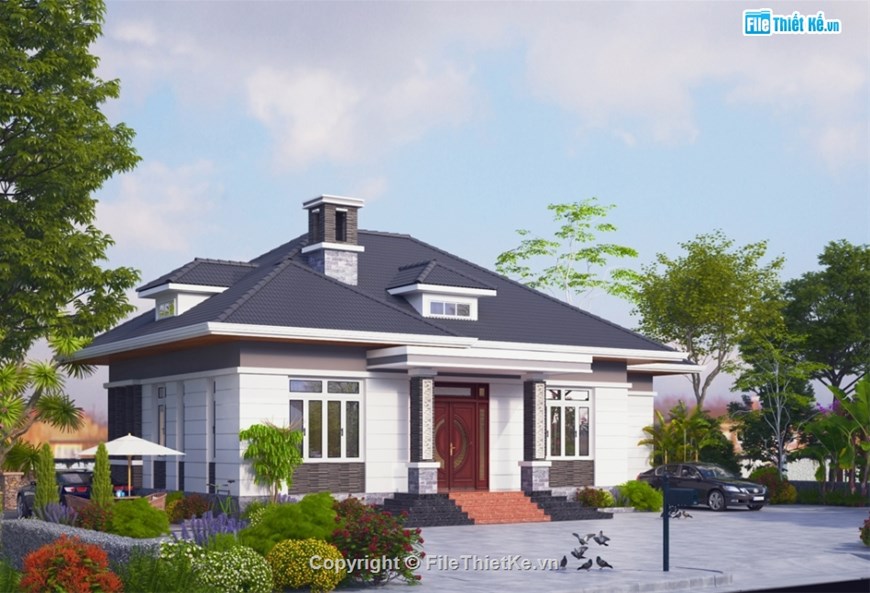 nhà cấp 4, mẫu nhà cấp 4, nhà cấp 4 đẹp, 