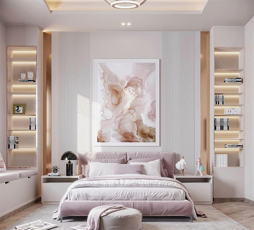 Cách decor phòng ngủ đẹp cho nữ ấn tượng, đơn giản và tiết kiệm nhất Filethietke.vn, decor phòng ngủ, phòng ngủ