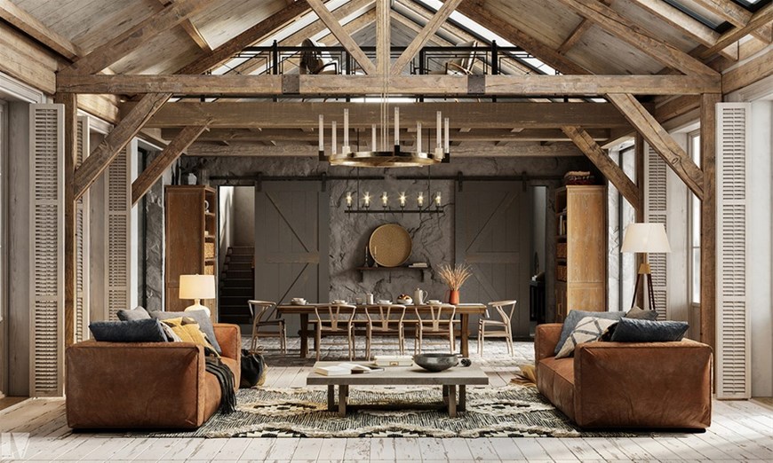 rustic,phong cách rustic, phong cách nội thất, nội thất