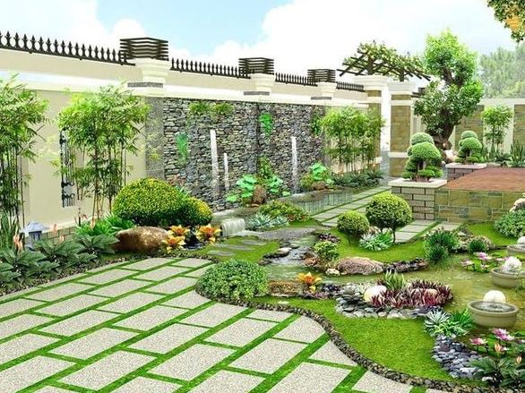 Phong cách vườn hiện đại trong thiết kế sân vườn sân vườn, phong cách sân vườn hiện đại, thiết kế sân vườn