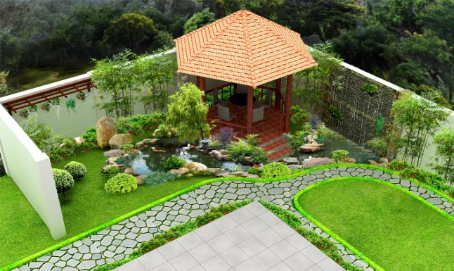 Nguyên Tắc Thiết Kế Trong Cảnh Quan Sân Vườn Hiện Đại cảnh quan sân vườn, filethietke.vn, sân vườn