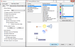 Thay đổi màu nền trong autocad 2010 màu nền,cad 2010,màu sắc cad