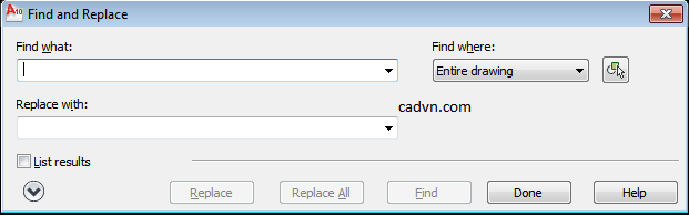tìm kiếm, thay chữ trong cad, vẽ cad