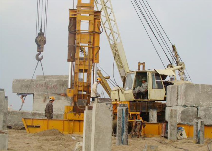 ép cọc, đào móng, ép cọc đào móng