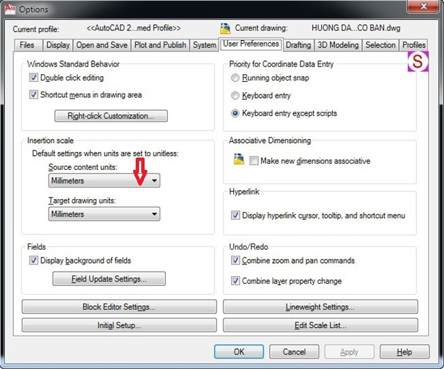 Thiết lập thông số cơ bản AutoCAD dành cho người mới thông số cad, autocad
