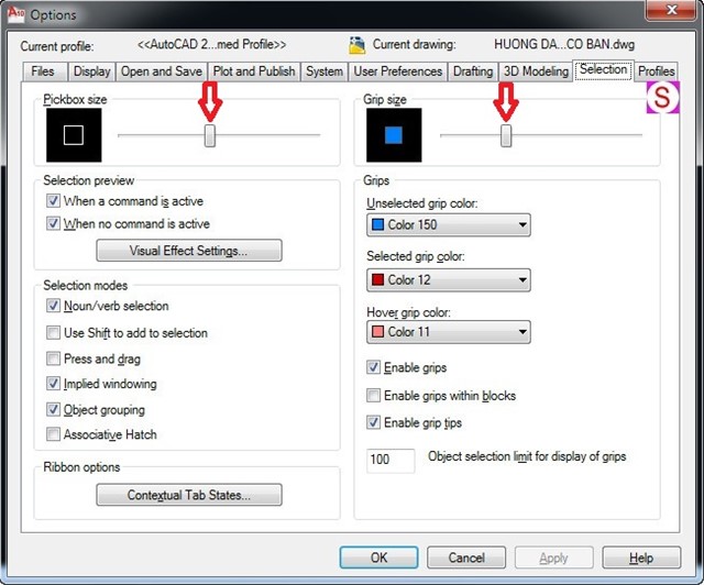 Thiết lập thông số cơ bản AutoCAD dành cho người mới thông số cad, autocad